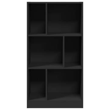  Bookcase Black 57x28.5x107.5 cm Engineered Wood