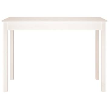 Dining Table White 110x55x75 cm Solid Wood Pine