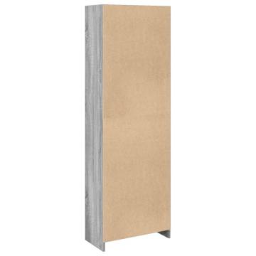  Bookcase Grey Sonoma 57x28.5x174 cm Engineered Wood