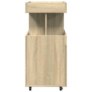  Bar Cart Sonoma Oak 50x41x89 cm Engineered Wood