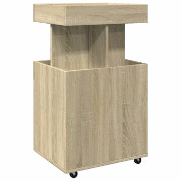  Bar Cart Sonoma Oak 50x41x89 cm Engineered Wood