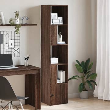  Bookcase Brown Oak 40x36x189 cm Engineered Wood