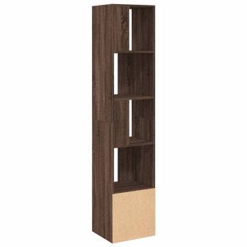  Bookcase Brown Oak 40x36x189 cm Engineered Wood