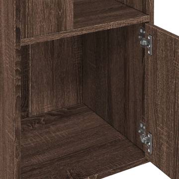  Bookcase Brown Oak 40x36x189 cm Engineered Wood