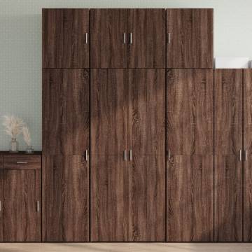  Highboard Brown Oak 80x42.5x249 cm Engineered Wood