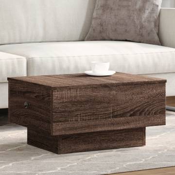  Coffee Table Brown oak 60x45x31 cm Engineered Wood