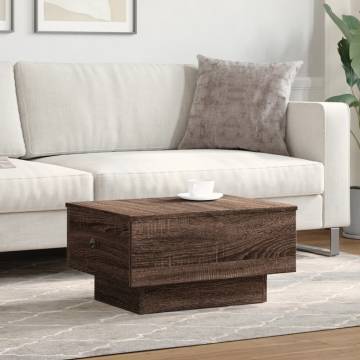  Coffee Table Brown oak 60x45x31 cm Engineered Wood