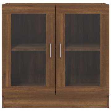  Vitrine Cabinet Brown Oak 82.5x30.5x80 cm Engineered Wood