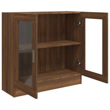  Vitrine Cabinet Brown Oak 82.5x30.5x80 cm Engineered Wood