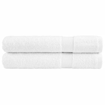  Premium Towels SOLUND 2pcs White 100x200cm 600gsm