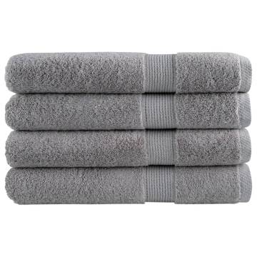  Premium Sauna Towels SOLUND 4pcs Grey 80x200cm 600gsm