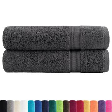  Premium Hand Towels SOLUND 2pcs Anthracite 50x100cm 600gsm