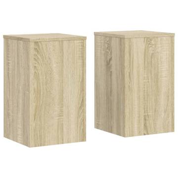  Plant Stands 2 pcs Sonoma Oak 30x30x50 cm Engineered wood