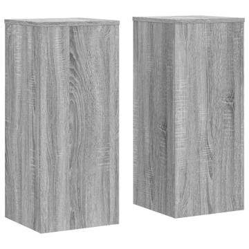  Plant Stands 2 pcs Grey Sonoma 30x30x70 cm Engineered wood