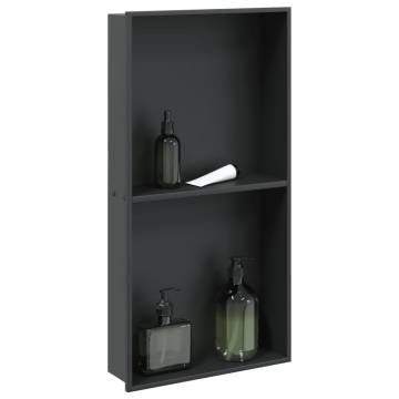  Shower Niche Matt Black 32x62x9 cm Stainless Steel