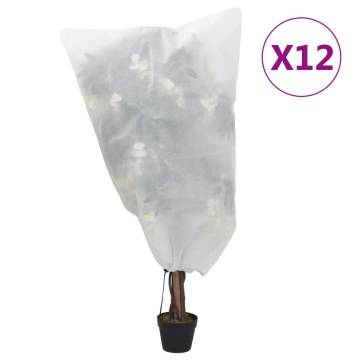 Plant Fleece Covers with Drawstring 12 pcs 70 g/m² 0.8x1 m