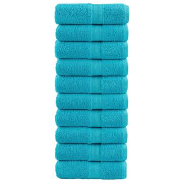  Premium Soap Towels SOLUND 10 pcs Turquoise 30x30 cm 600 gsm