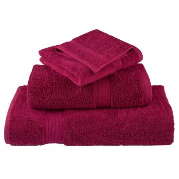  Premium Sauna Towels SOLUND 4pcs Bordeaux 80x200cm 600gsm