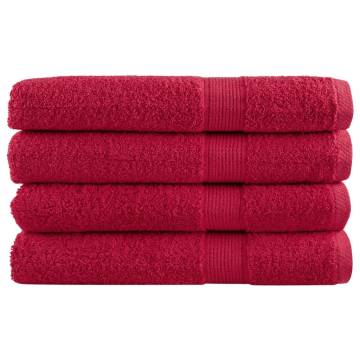  Premium Sauna Towels SOLUND 4 pcs Red 80x200 cm 600 gsm