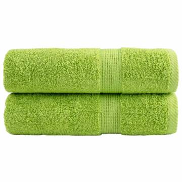  Premium Shower Towels SOLUND 2 pcs Apple Green 70x140 cm 600 gsm