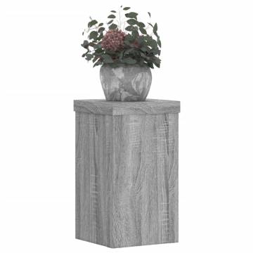  Plant Stands 2 pcs Grey Sonoma 10x10x18 cm Engineered Wood