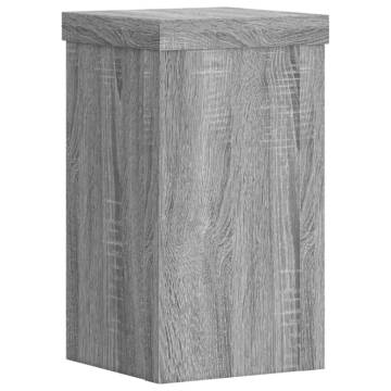  Plant Stands 2 pcs Grey Sonoma 10x10x18 cm Engineered Wood