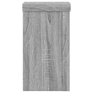  Plant Stands 2 pcs Grey Sonoma 10x10x18 cm Engineered Wood