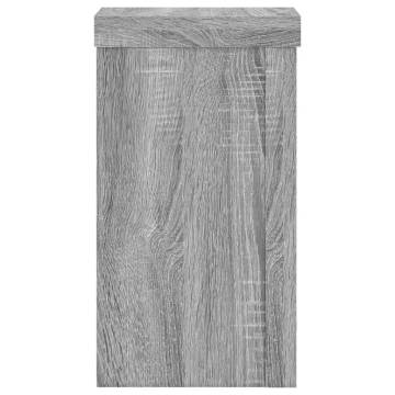  Plant Stands 2 pcs Grey Sonoma 10x10x18 cm Engineered Wood