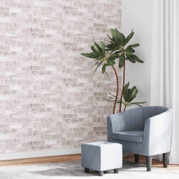 Wallpaper 3D Brick Pattern Grey