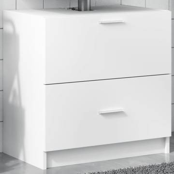  Sink Cabinet White 59x37x59 cm Engineered Wood