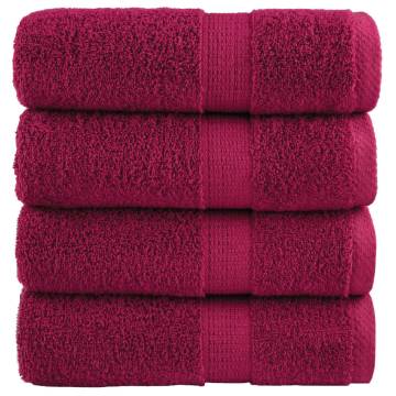  Premium Soap Towels SOLUND 4pcs Bordeaux 30x30cm 600gsm