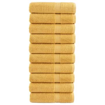  Premium Shower Towels SOLUND 10pcs Gold 70x140cm 600gsm