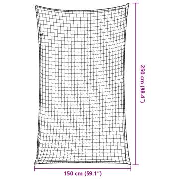  Trailer Net with Elastic Rope Black 2.5x1.5 m PP