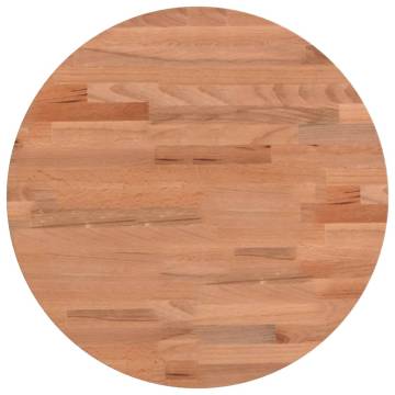  Table Top Ø40x2.5 cm Round Solid Wood Beech