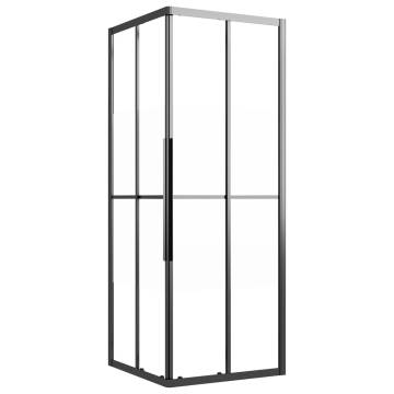  Shower Cabin Half Frosted ESG 70x70x180 cm Black