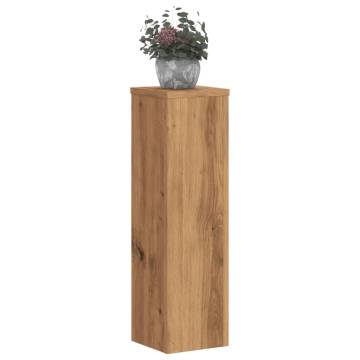  Plant Stand 2pcs Artisian Oak 17x17x60 cm Engineered Wood