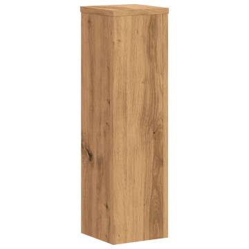  Plant Stand 2pcs Artisian Oak 17x17x60 cm Engineered Wood