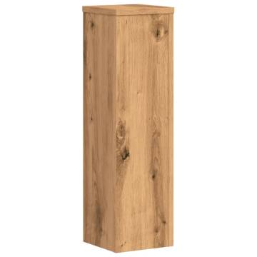  Plant Stand 2pcs Artisian Oak 17x17x60 cm Engineered Wood