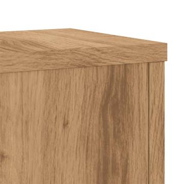  Plant Stand 2pcs Artisian Oak 17x17x60 cm Engineered Wood