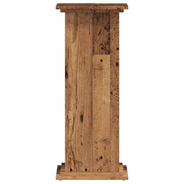  Plant Stand Old Wood 33x33x80 cm Engineered Wood