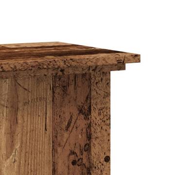  Plant Stand Old Wood 33x33x80 cm Engineered Wood