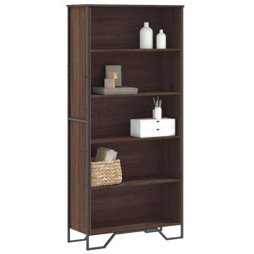  Book Cabinet Brown Oak 80x31x169 cm Engineered wood