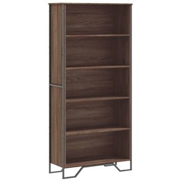  Book Cabinet Brown Oak 80x31x169 cm Engineered wood