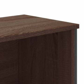  Book Cabinet Brown Oak 80x31x169 cm Engineered wood