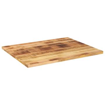  Table Top 100x80x2.5 cm Rectangular Solid Wood Rough Mango