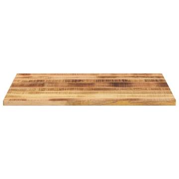  Table Top 100x80x2.5 cm Rectangular Solid Wood Rough Mango