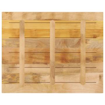  Table Top 100x80x2.5 cm Rectangular Solid Wood Rough Mango