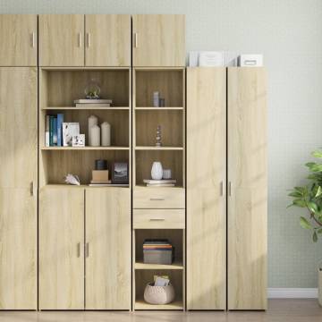  Slim Storage Cabinet Sonoma Oak 40x42.5x225 cm Engineered Wood