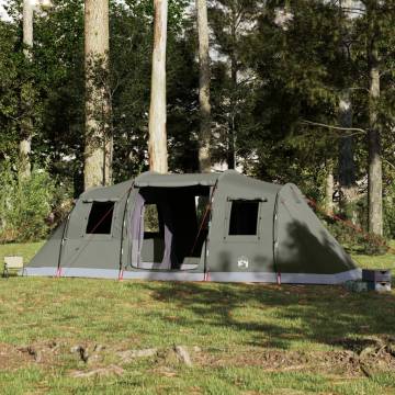  Family Tent Tunnel 6-Person Olive Green Waterproof