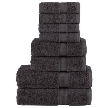  8 Piece Premium Towel Set SOLUND Anthracite 600 gsm